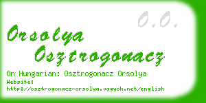 orsolya osztrogonacz business card